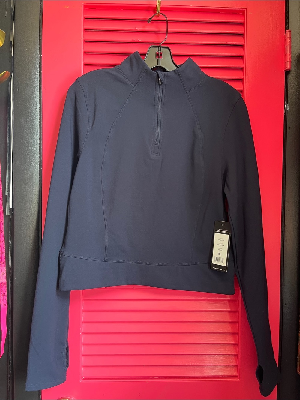 Yogalicious Ocean Silk Navy Quarter-Zip Pullover